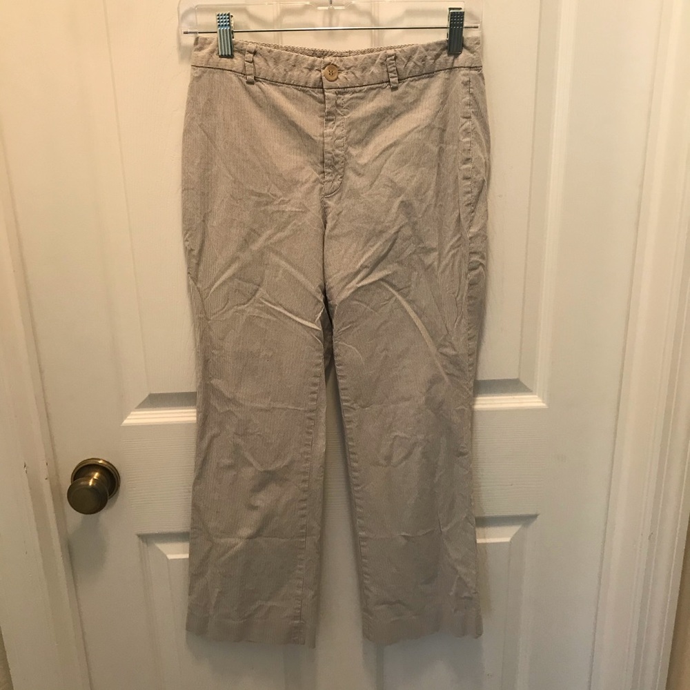Banana republic seersucker pants size 2 preppy!